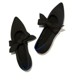 Rothys Black 7.5 Mary Jane Flats with Bow